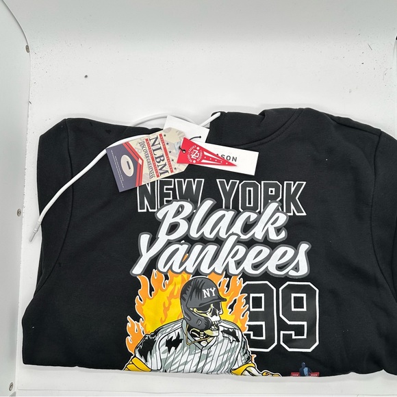 NLBM New York Black Yankees Hoodie Pullover Sz L Mens New - Picture 5 of 5